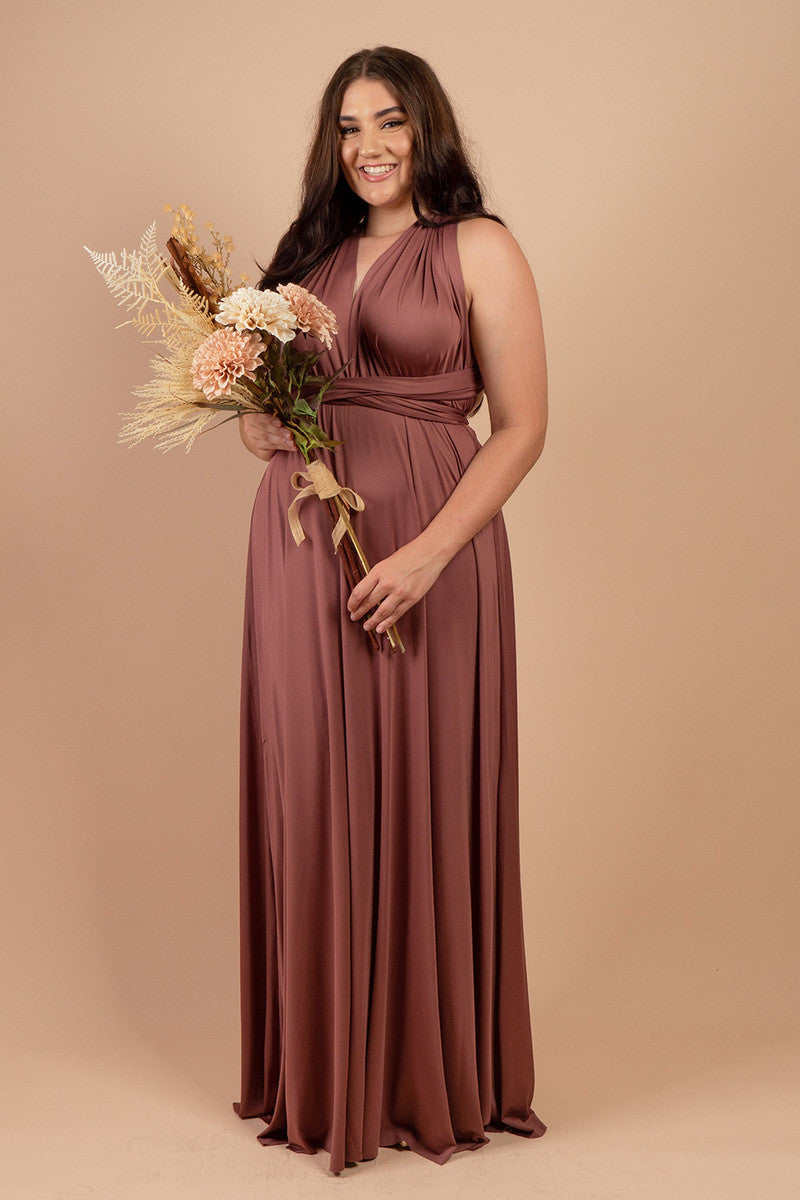 Classic Multiway Infinity Dress in Dusty Mauve