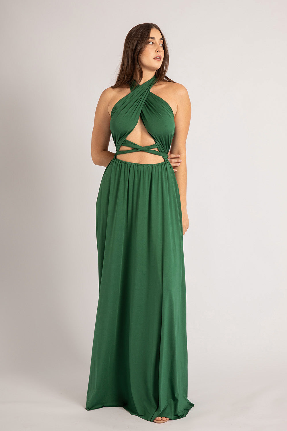 Classic Multiway Infinity Dress in Emerald Green