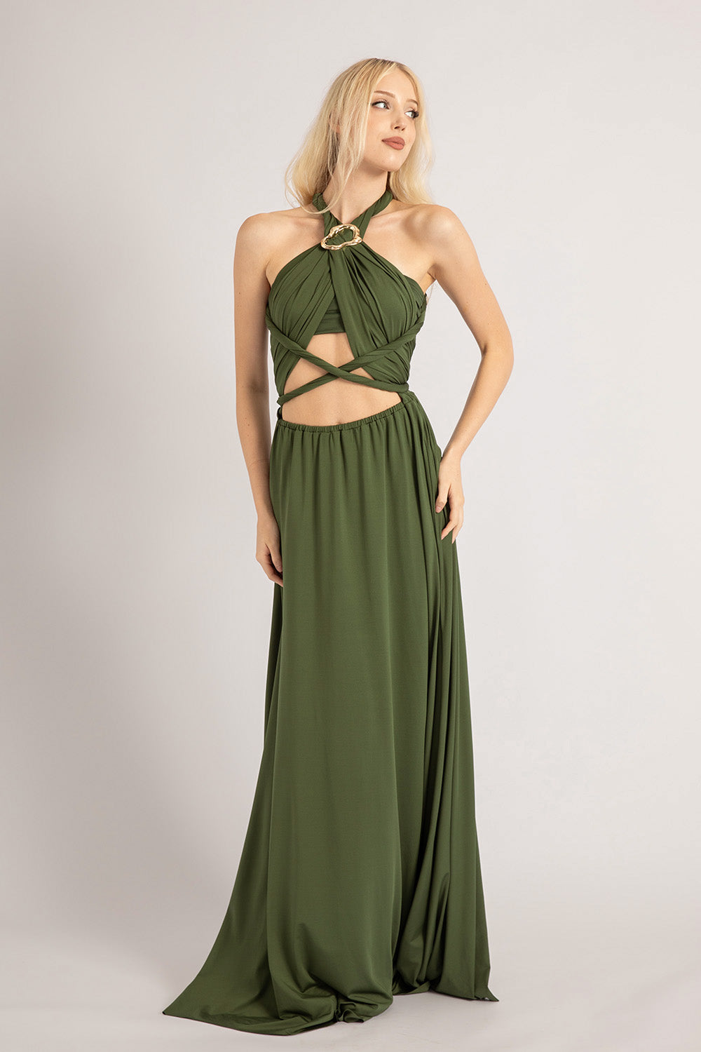 Classic Multiway Infinity Dress in Forest Green