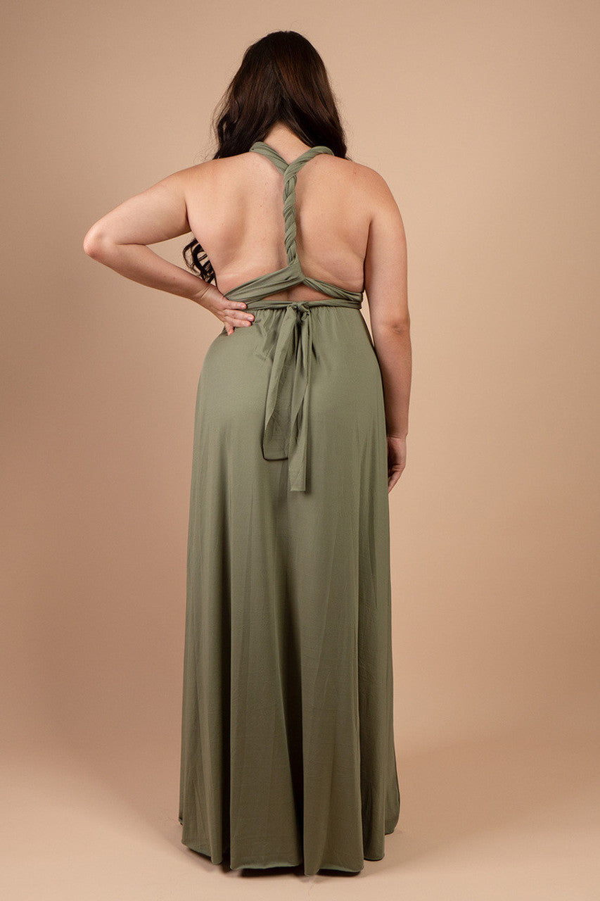 Classic Infinity Dress in Khaki