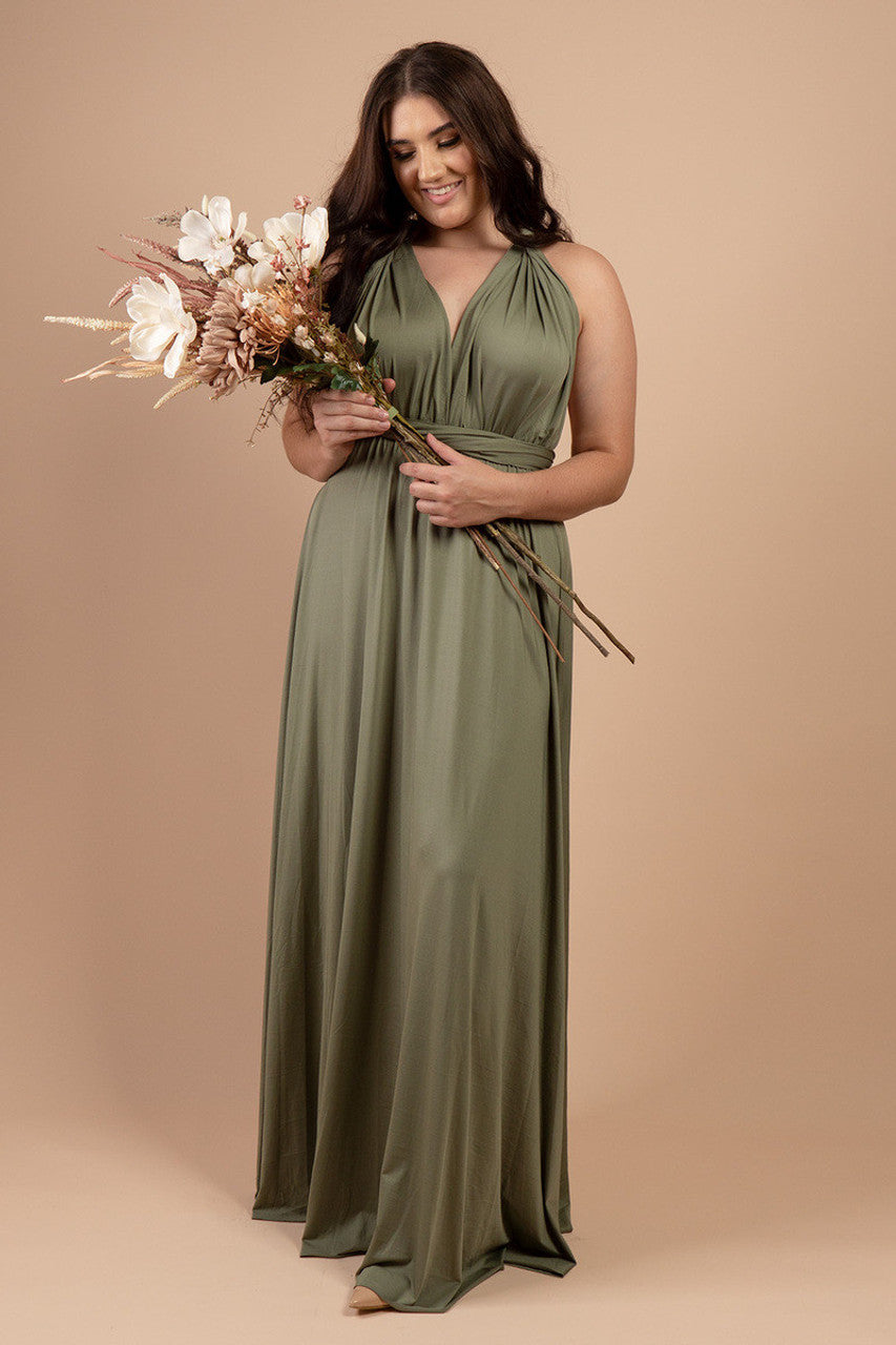 Classic Infinity Dress in Khaki
