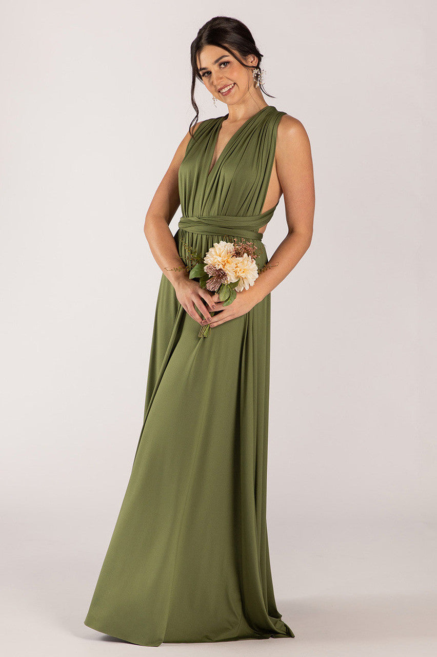 Classic Infinity Dress in Olive Green