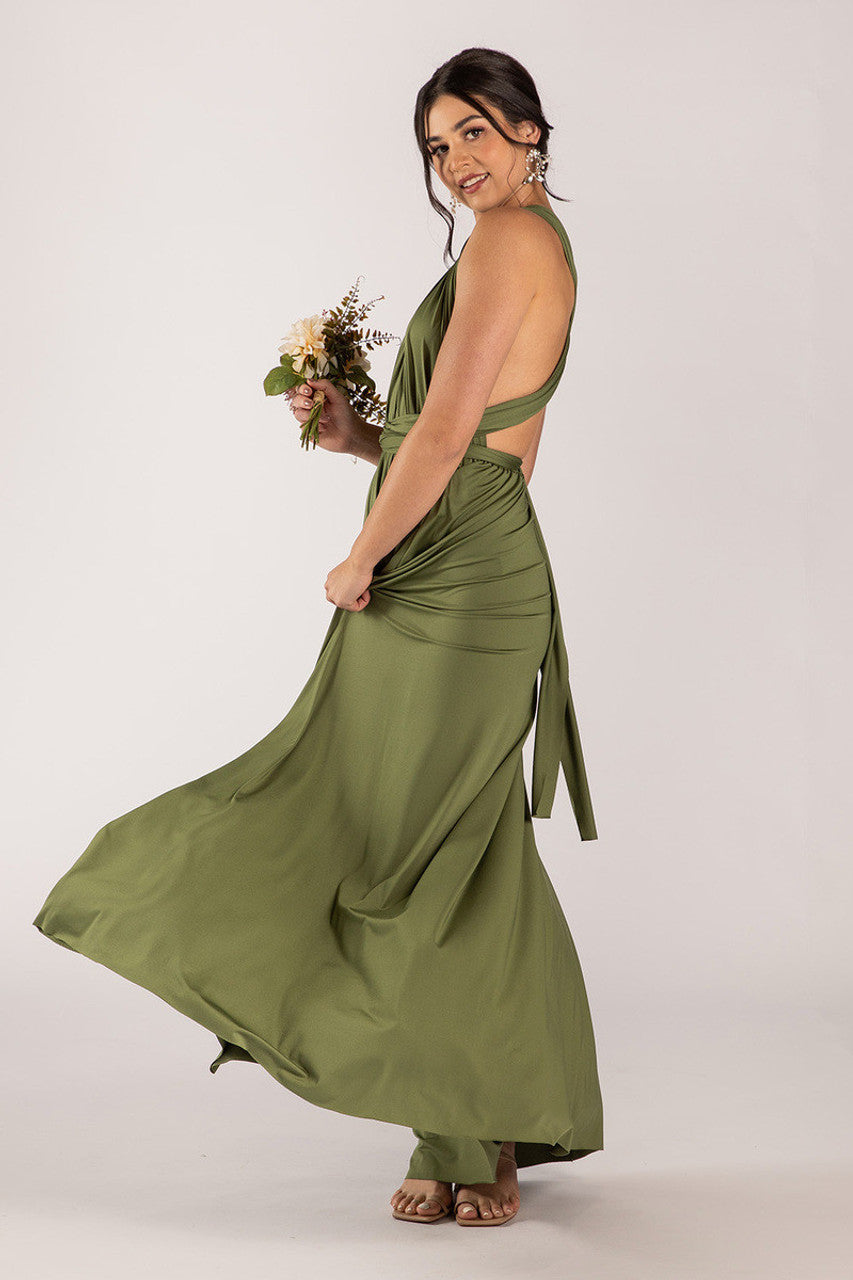 Classic Infinity Dress in Olive Green