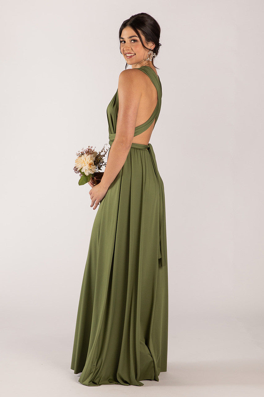 Classic Infinity Dress in Olive Green