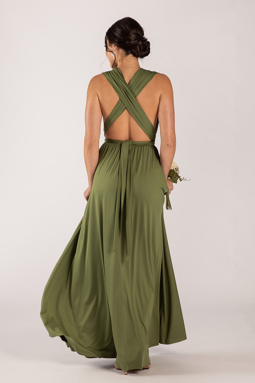 Classic Infinity Dress in Olive Green