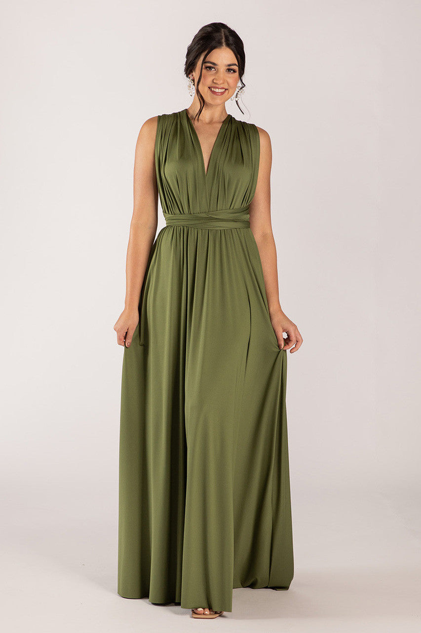Classic Infinity Dress in Olive Green