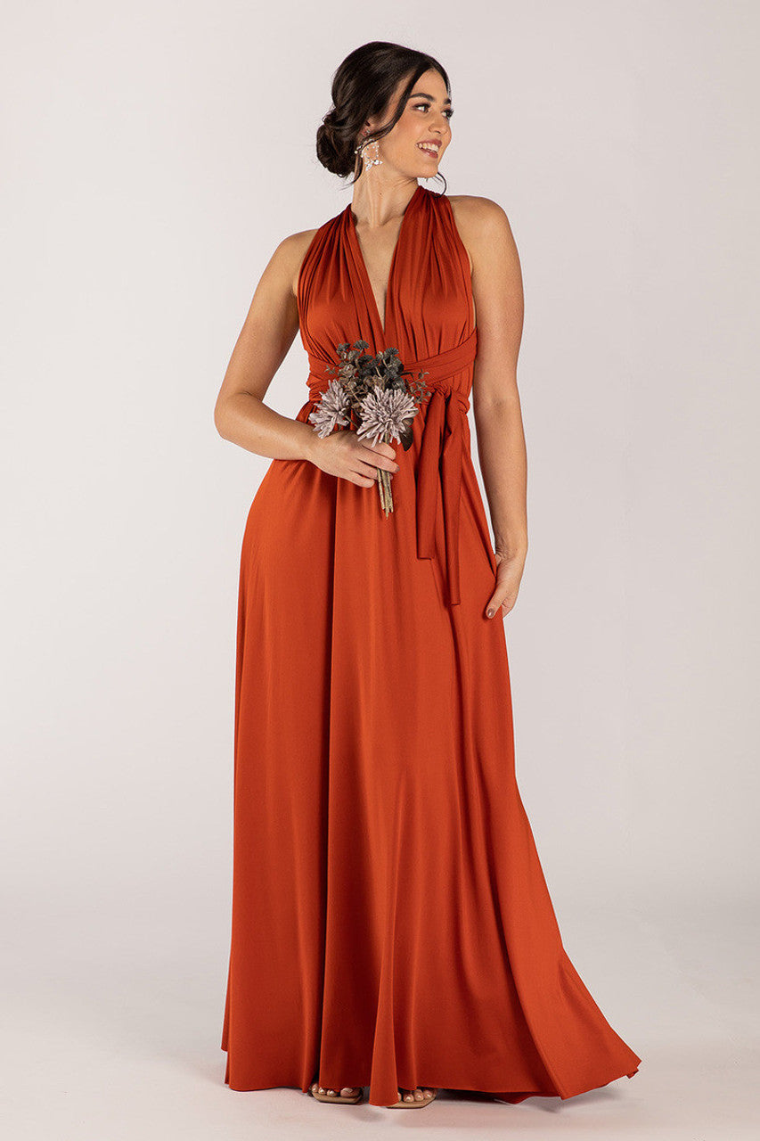 Classic Infinity Dress in Rust