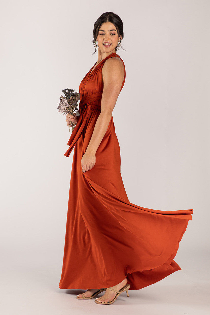 Classic Infinity Dress in Rust
