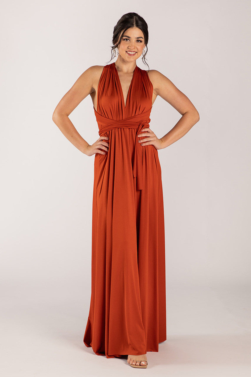 Classic Infinity Dress in Rust