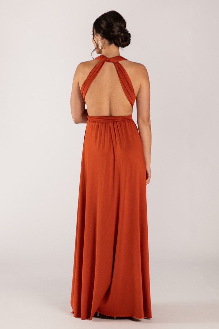 Classic Infinity Dress in Rust