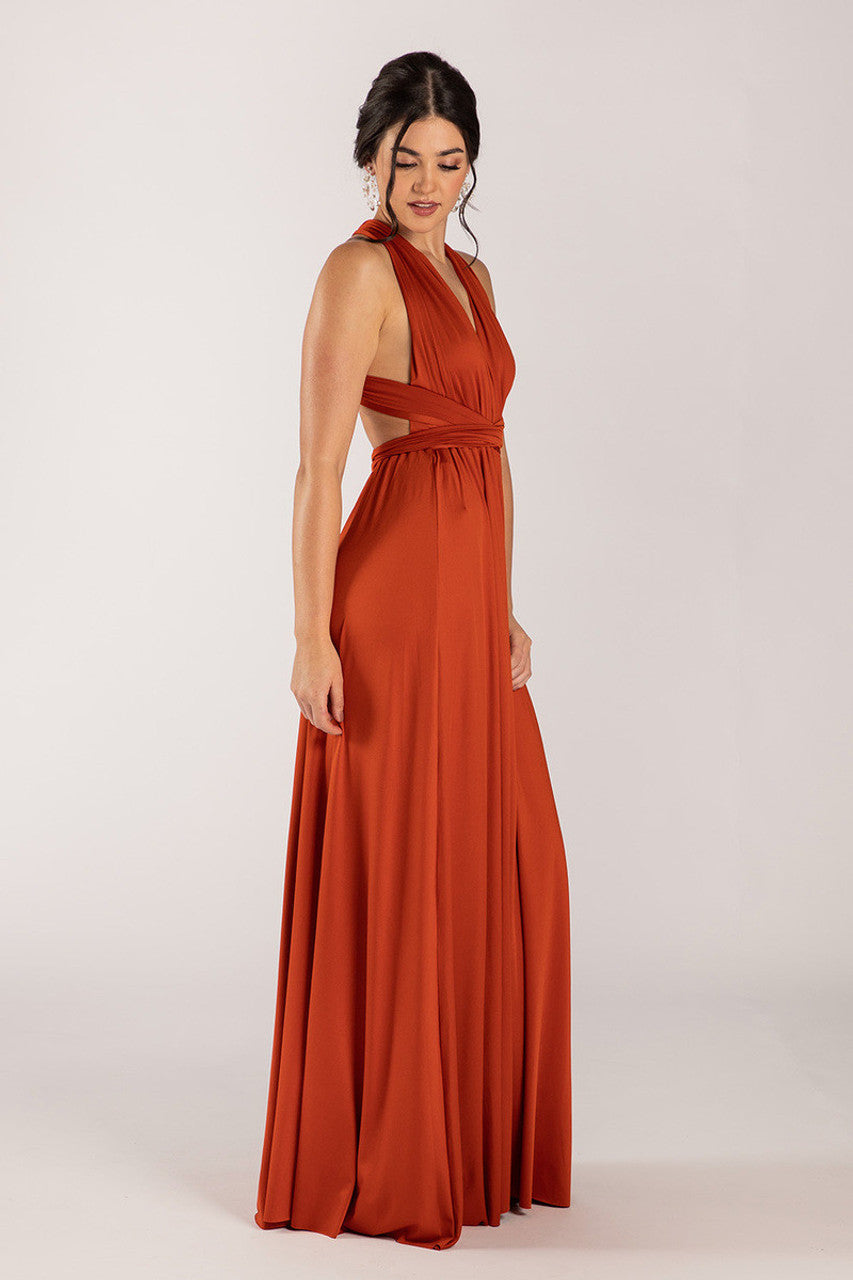 Classic Infinity Dress in Rust