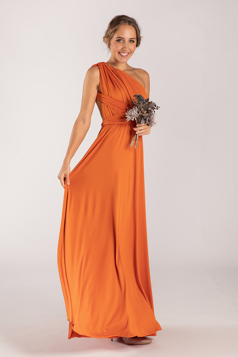 Classic Multiway Infinity Dress in Rustic Orange