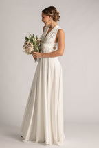 Luxe Satin Ballgown Multiway Infinity Dress in Ivory