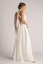 Luxe Satin Ballgown Multiway Infinity Dress in Ivory