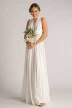 Luxe Satin Ballgown Multiway Infinity Dress in Ivory