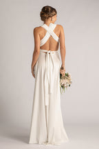Luxe Satin Ballgown Multiway Infinity Dress in Ivory