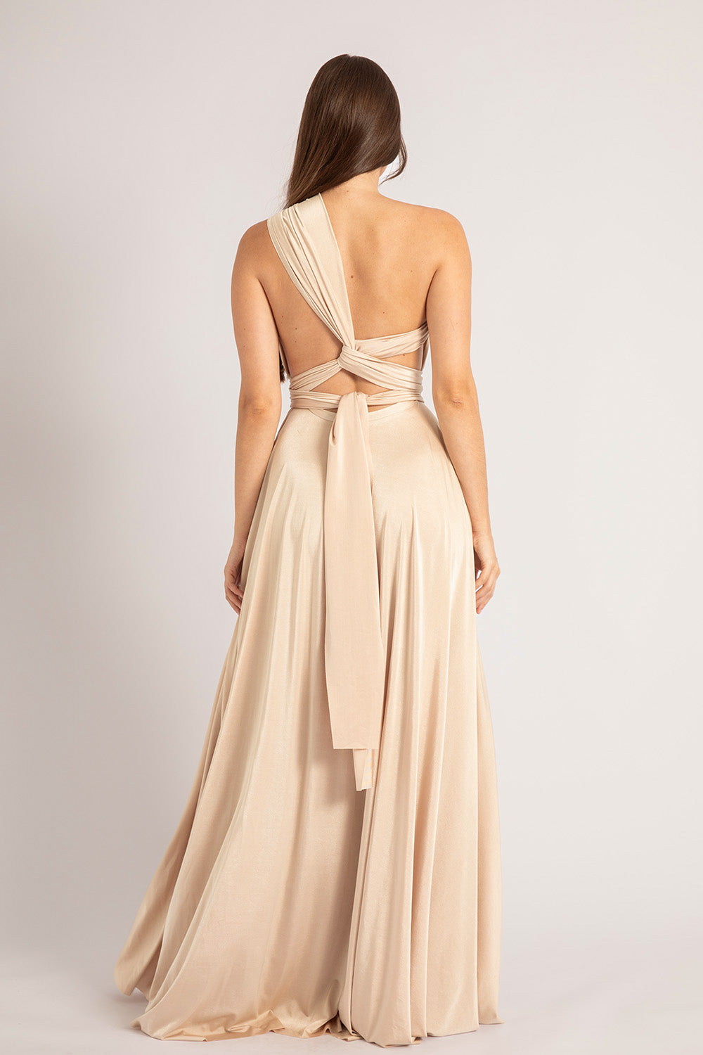 gold infinity dress Long Gold Yellow Multiway Evening Gown