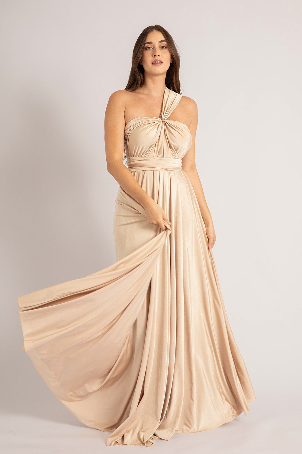 beige infinity dress Simple Craze