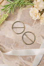 Small Silver Buckles -  Pair